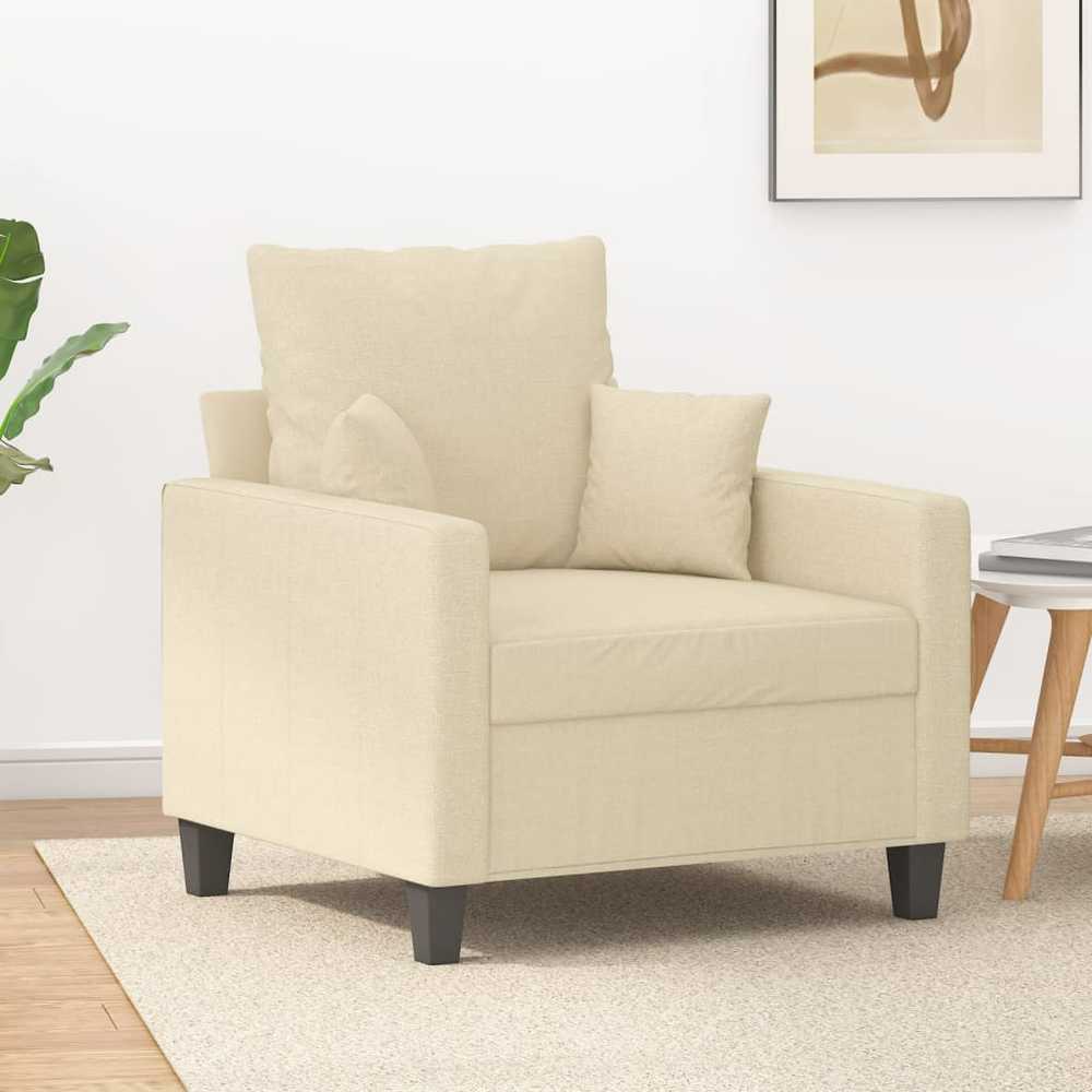 Sofa Krėslas, kreminės spalvos, 60cm, audinys