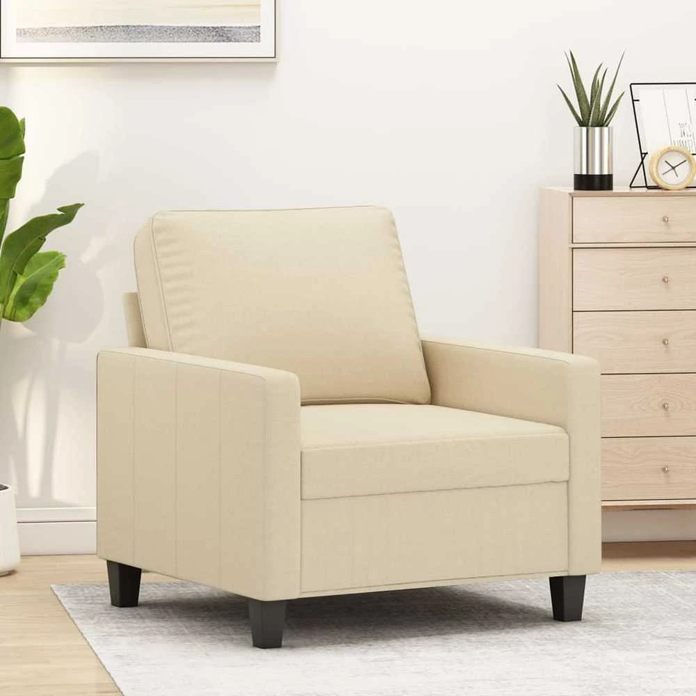 Sofa Krėslas, kreminės spalvos, 60cm, audinys