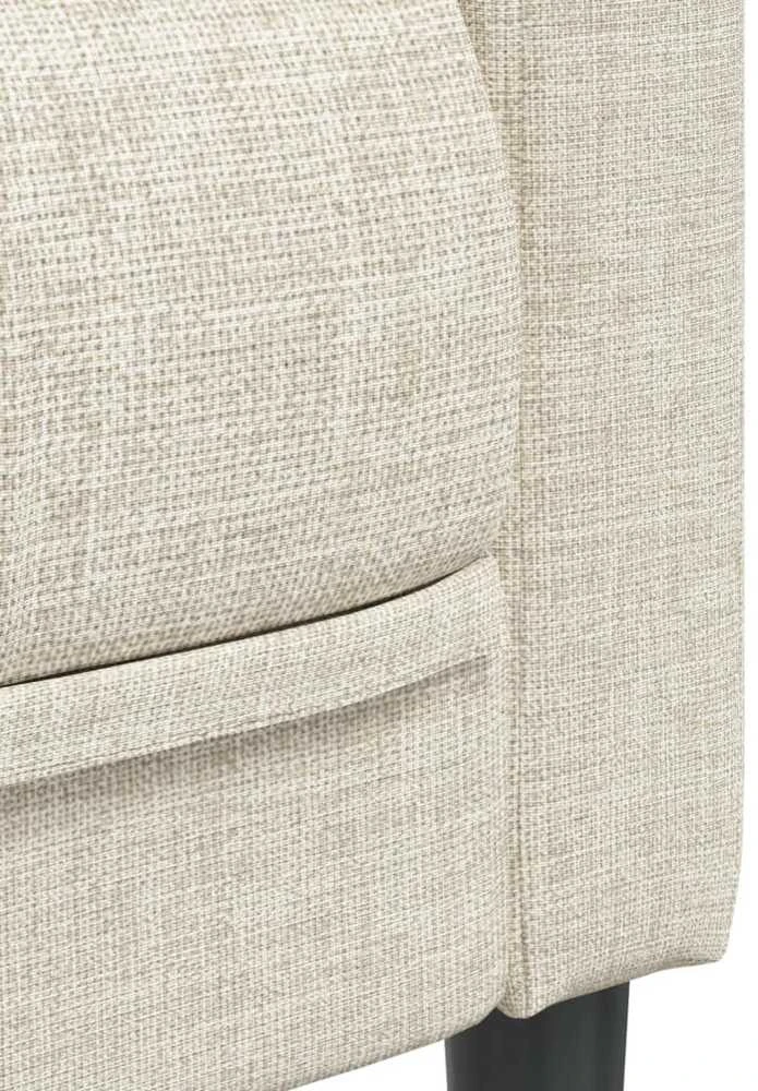 Sofa Krėslas, kreminės spalvos, audinys
