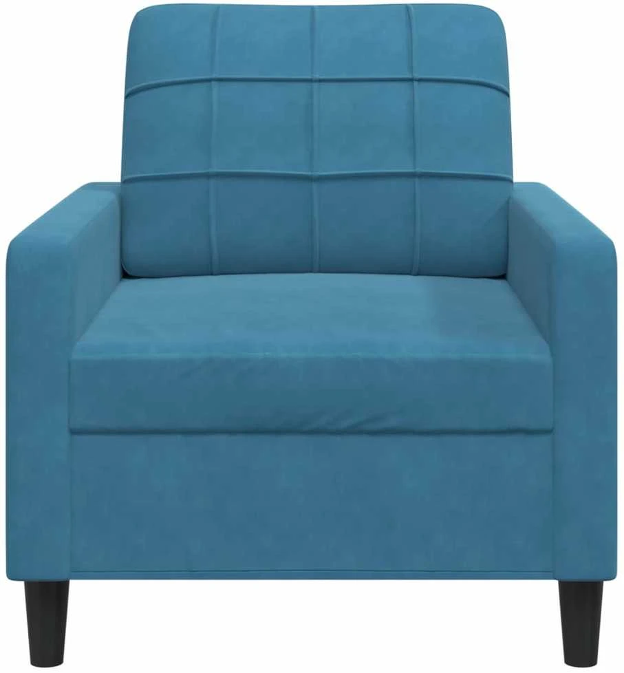Sofa Krėslas, mėlynos spalvos, 60cm, aksomas