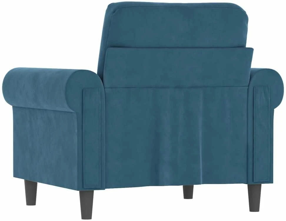Sofa Krėslas, mėlynos spalvos, 60cm, aksomas