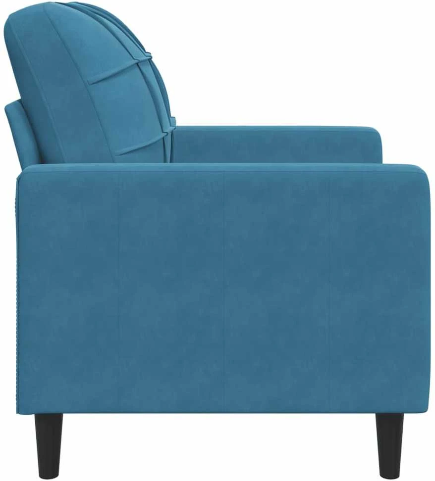 Sofa Krėslas, mėlynos spalvos, 60cm, aksomas