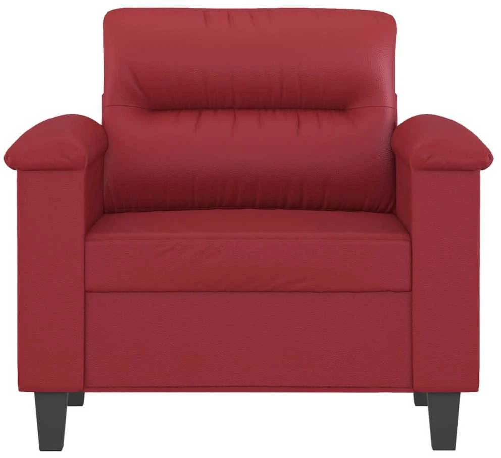 Fotelis Krėslas, raudonojo vyno spalvos, 60cm, dirbtinė oda