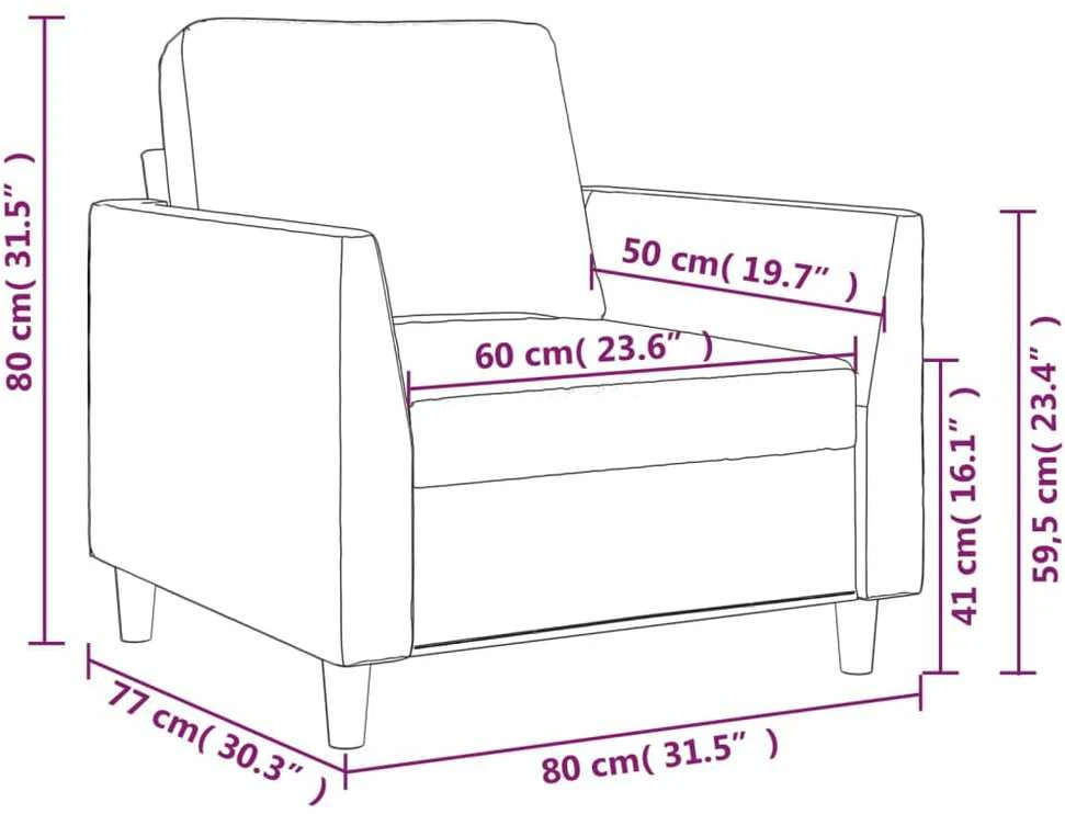 Sofa Krėslas, raudonojo vyno spalvos, 60cm, dirbtinė oda