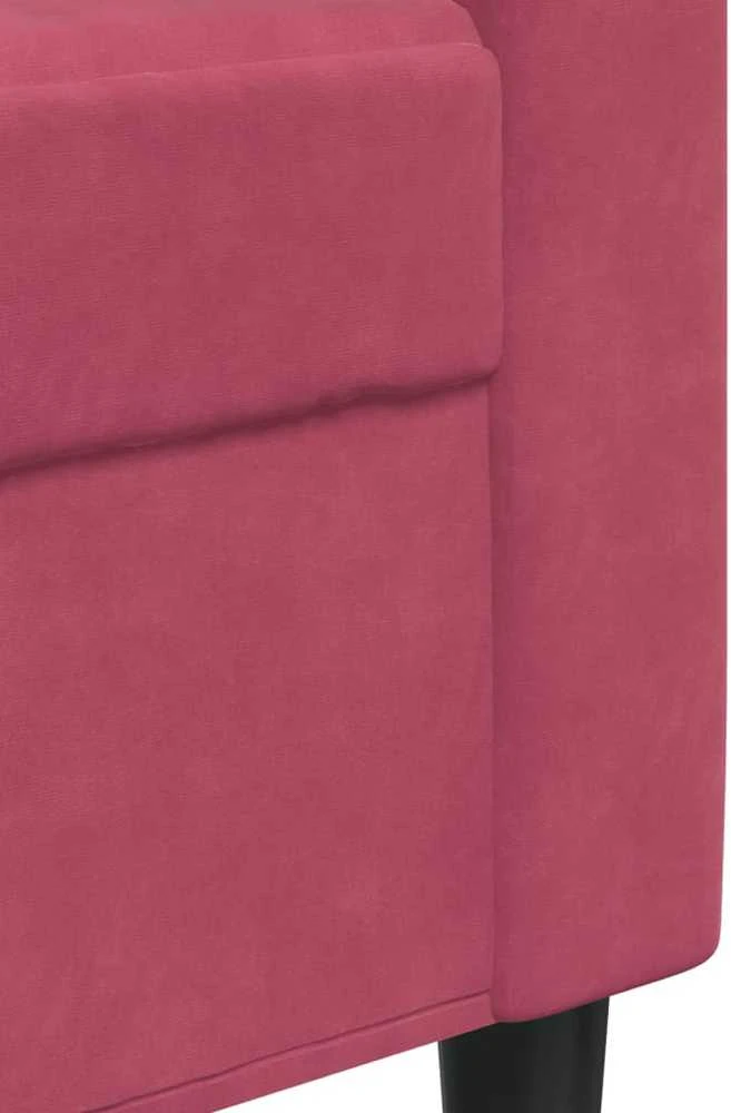 Sofa Krėslas, raudonojo vyno spalvos, 60cm, aksomas