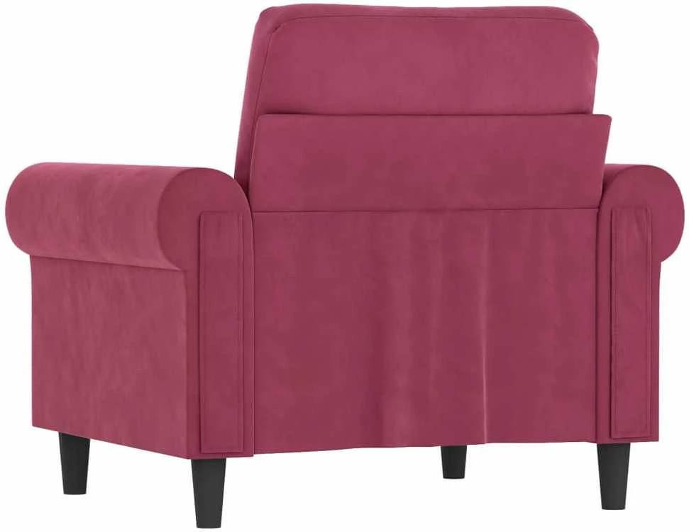 Sofa Krėslas, raudonojo vyno spalvos, 60cm, aksomas