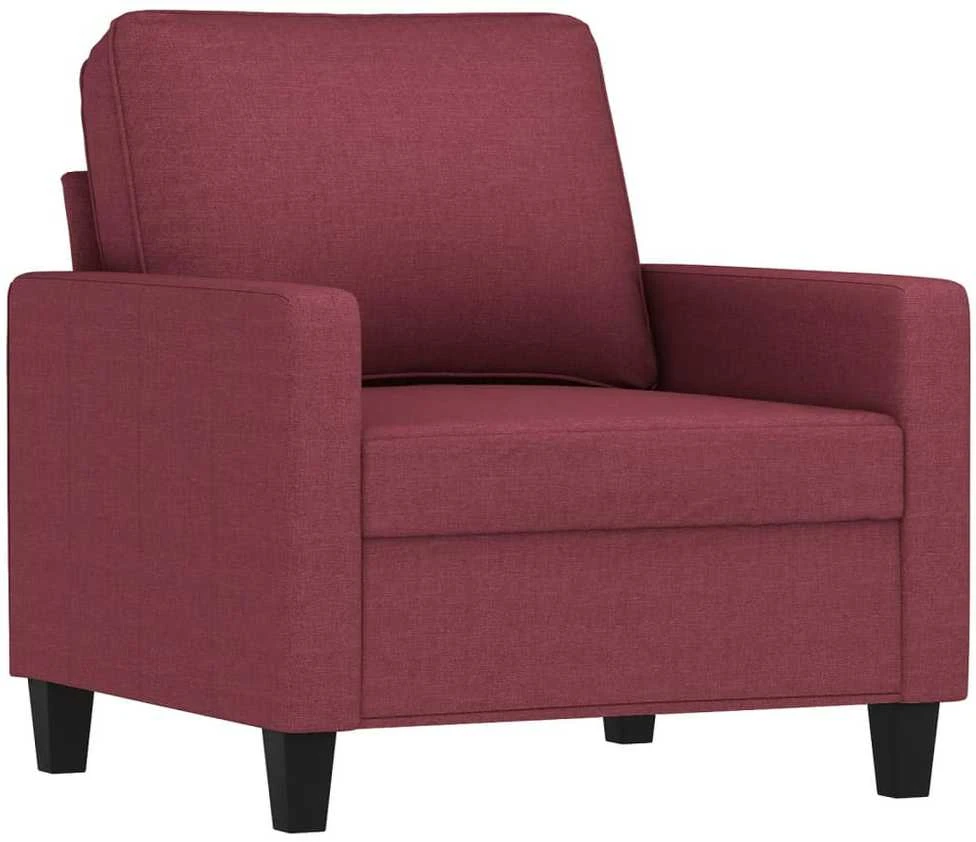 Sofa Krėslas, raudonojo vyno spalvos, 60cm, audinys