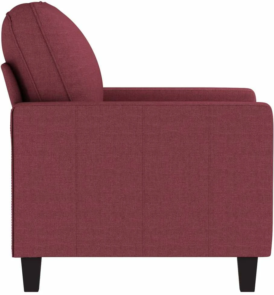Sofa Krėslas, raudonojo vyno spalvos, 60cm, audinys