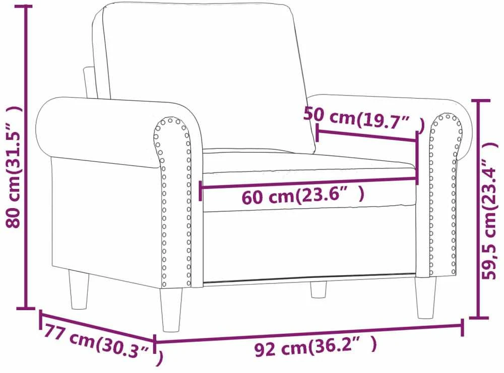 Sofa Krėslas, raudonojo vyno spalvos, 60cm, dirbtinė oda