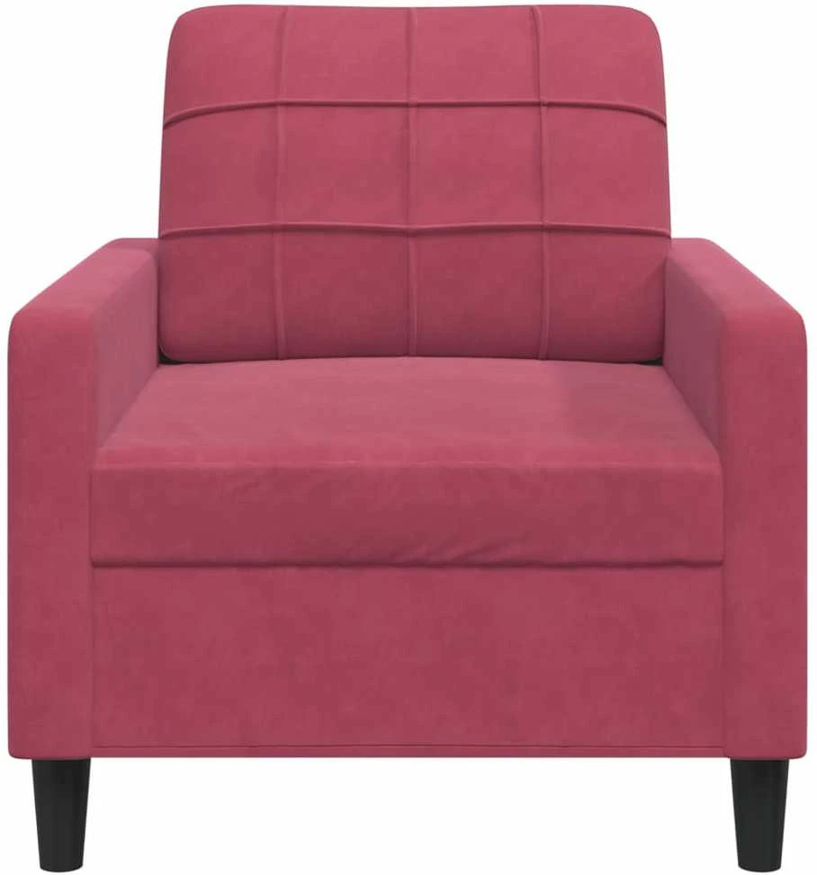 Sofa Krėslas, raudonojo vyno spalvos, 60cm, aksomas