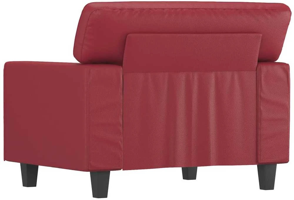Sofa Krėslas, raudonojo vyno spalvos, 60cm, dirbtinė oda