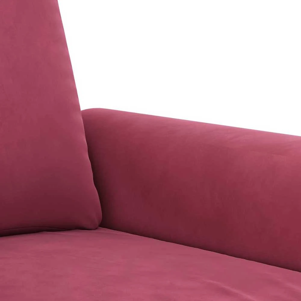 Sofa Krėslas, raudonojo vyno spalvos, 60cm, aksomas