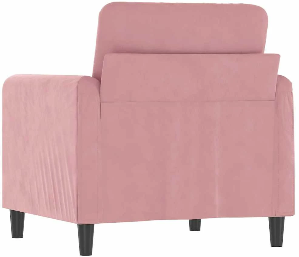 Sofa Krėslas, rožinės spalvos, 60cm, aksomas