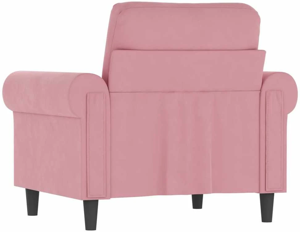 Sofa Krėslas, rožinės spalvos, 60cm, aksomas