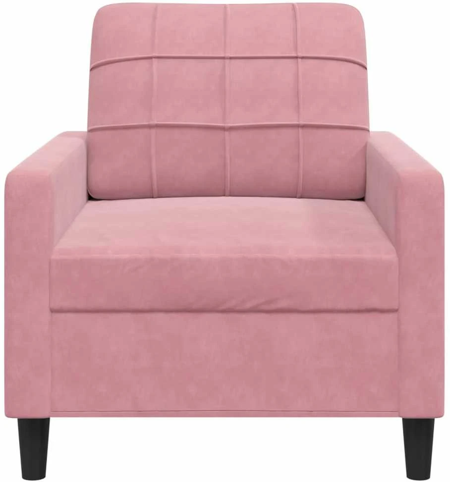 Sofa Krėslas, rožinės spalvos, 60cm, aksomas
