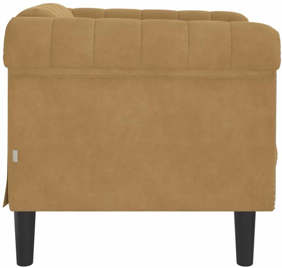 Sofa Krėslas, rudos spalvos, aksomas