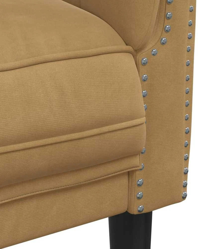 Sofa Krėslas, rudos spalvos, aksomas