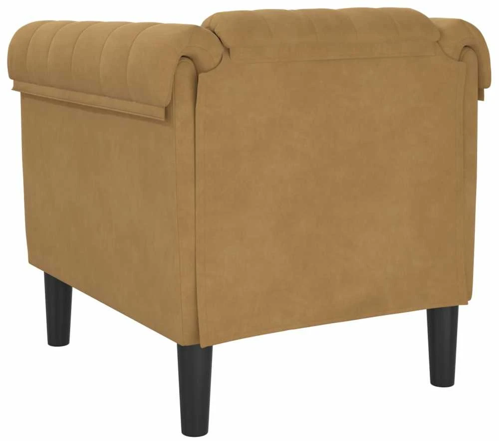 Sofa Krėslas, rudos spalvos, aksomas