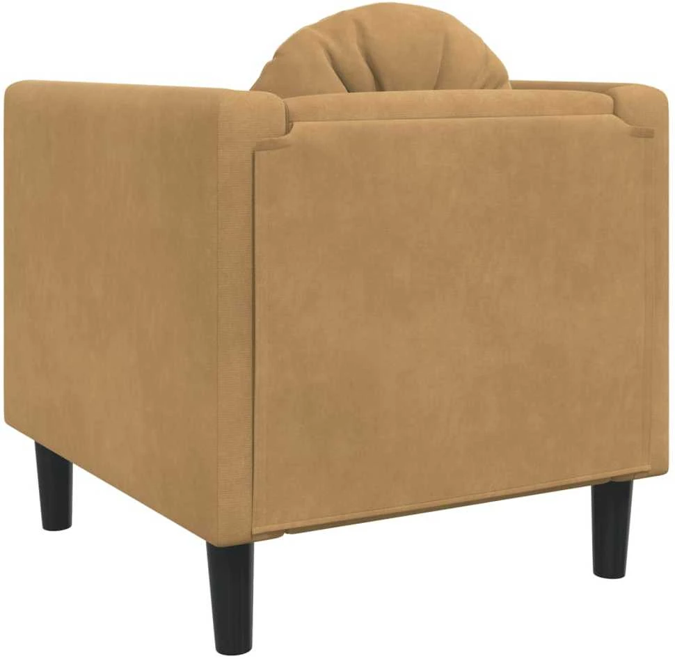 Sofa Krėslas su pagalvėle, rudos spalvos, dirbtinė versta oda
