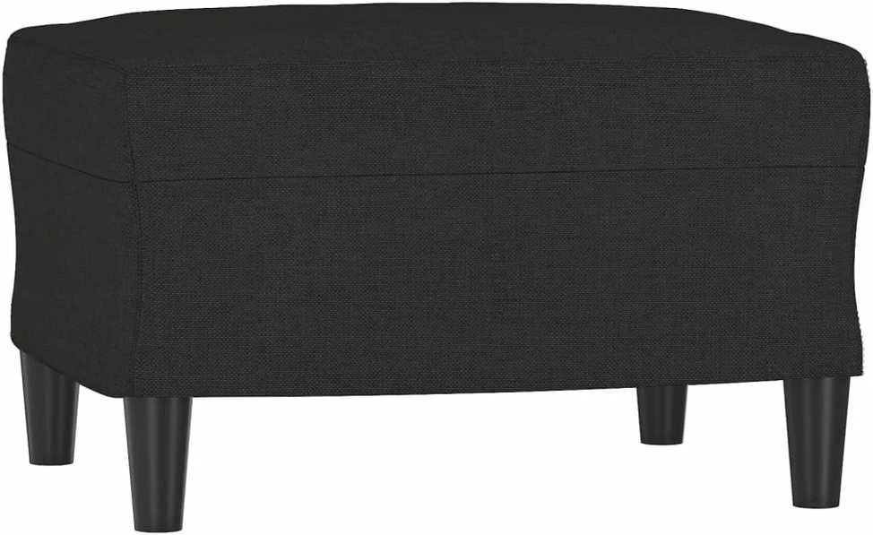 Sofa Krėslas su pakoja, juodos spalvos, 60cm, audinys