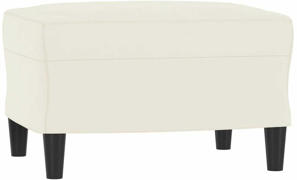 Sofa Krėslas su pakoja, kreminės spalvos, 60cm, aksomas