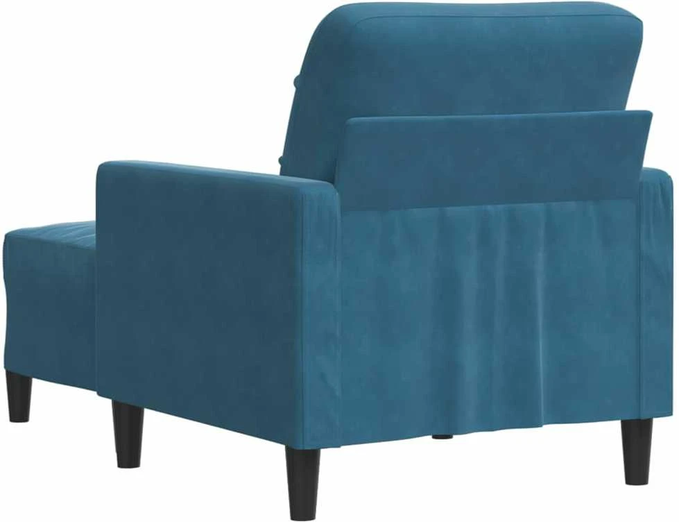 Sofa Krėslas su pakoja, mėlynos spalvos, 60cm, aksomas