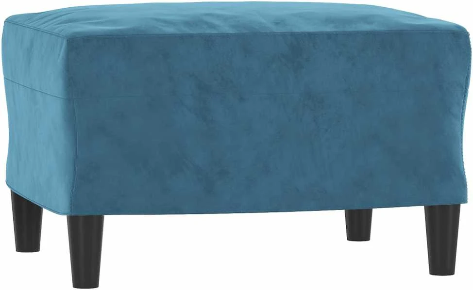 Sofa Krėslas su pakoja, mėlynos spalvos, 60cm, aksomas