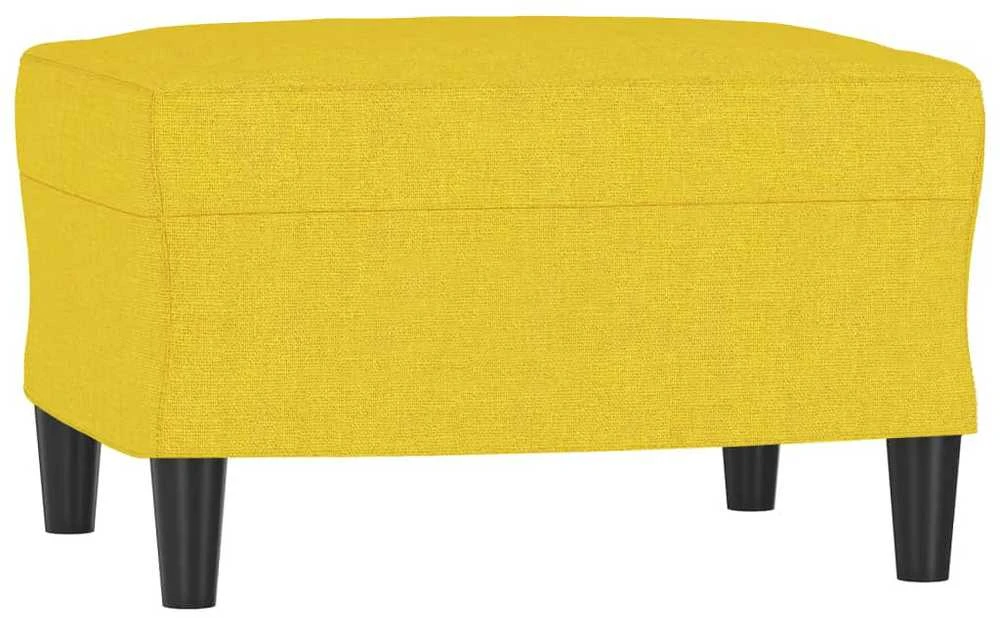Sofa Krėslas su pakoja, šviesiai geltonos spalvos, 60cm, audinys