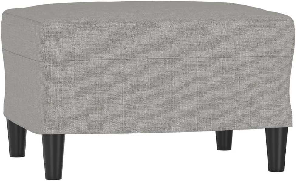 Sofa Krėslas su pakoja, šviesiai pilkos spalvos, 60cm, audinys