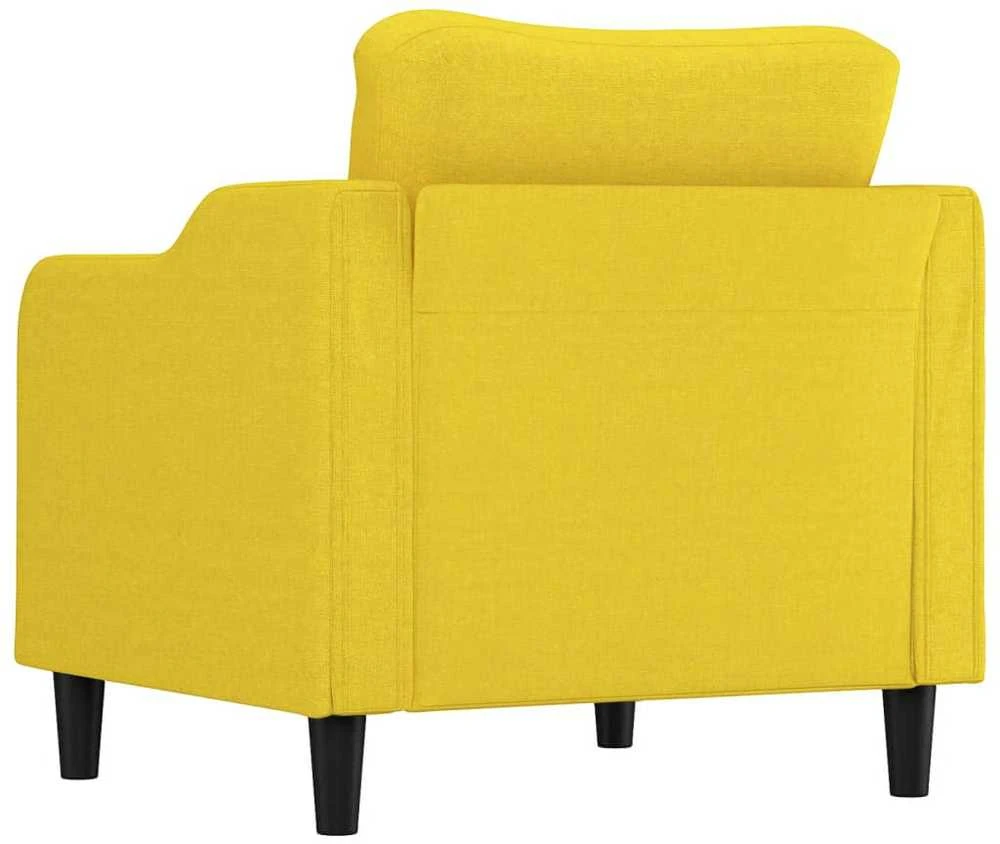 Fotelis Krėslas, šviesiai geltonos spalvos, 60cm, audinys