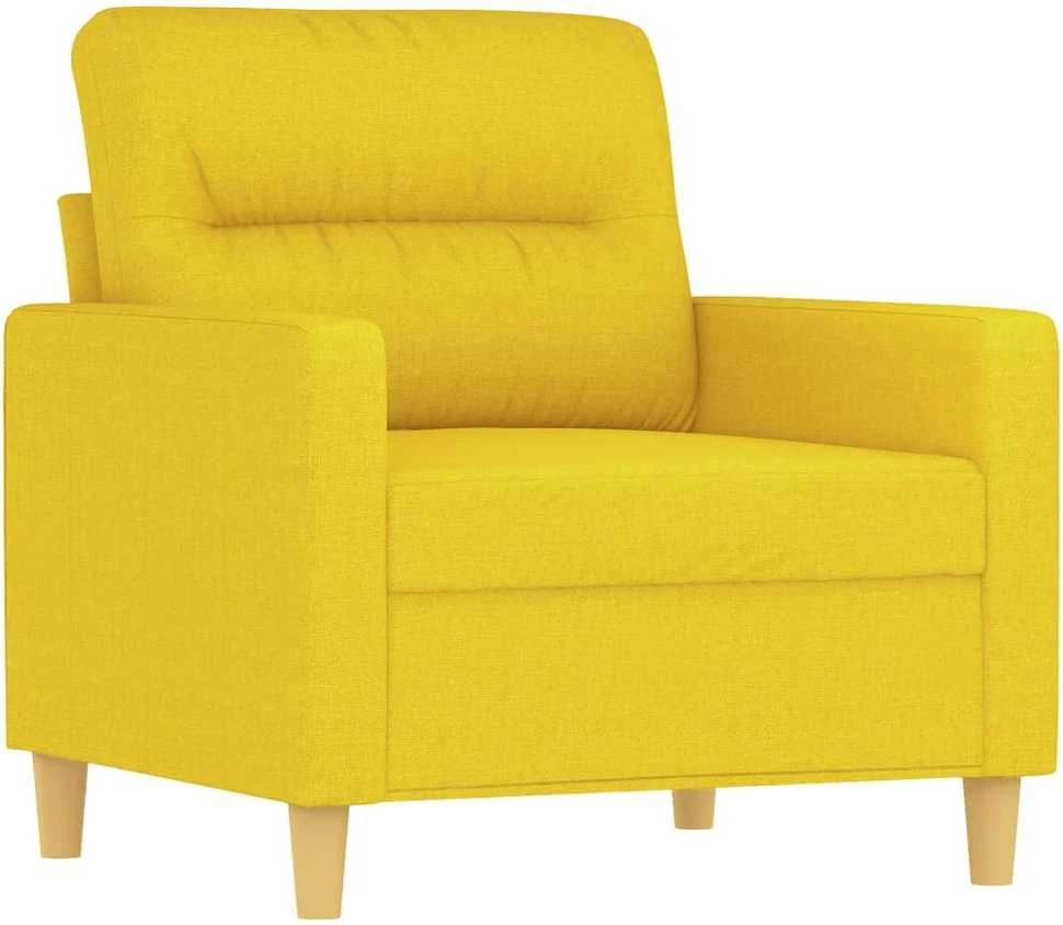 Sofa Krėslas, šviesiai geltonos spalvos, 60cm, audinys