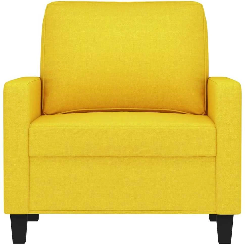 Sofa Krėslas, šviesiai geltonos spalvos, 60cm, audinys
