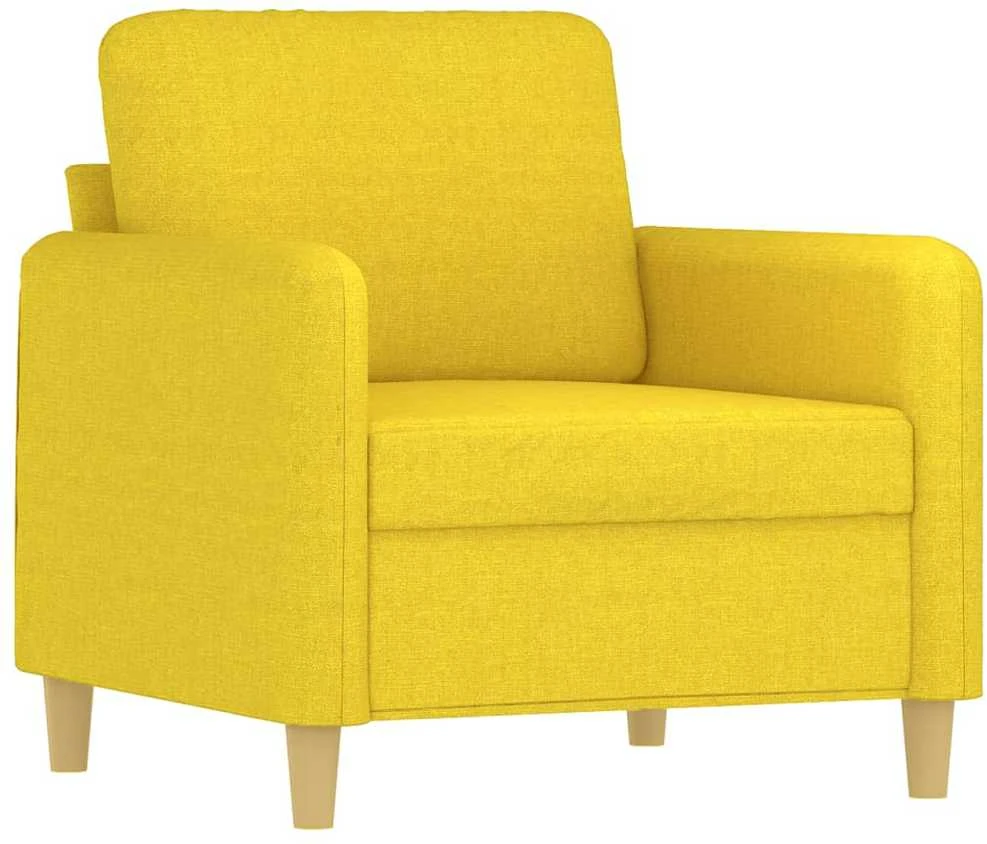 Sofa Krėslas, šviesiai geltonos spalvos, 60cm, audinys