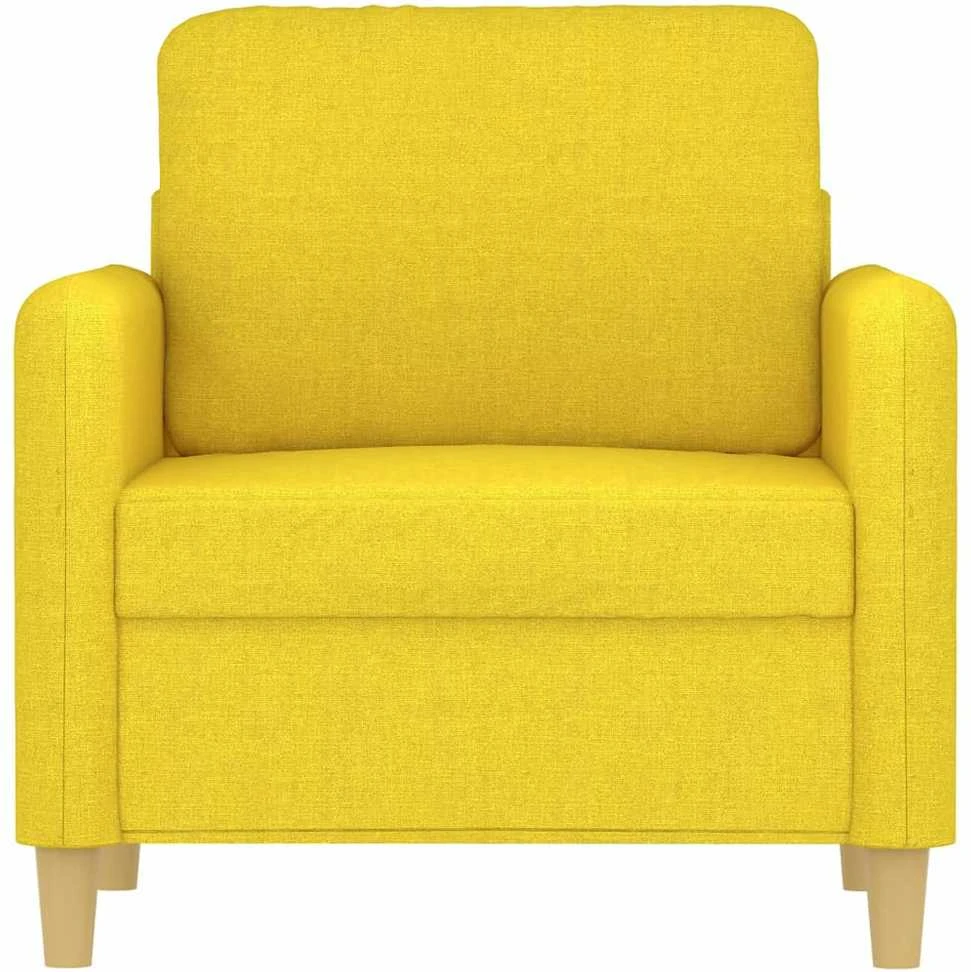 Sofa Krėslas, šviesiai geltonos spalvos, 60cm, audinys