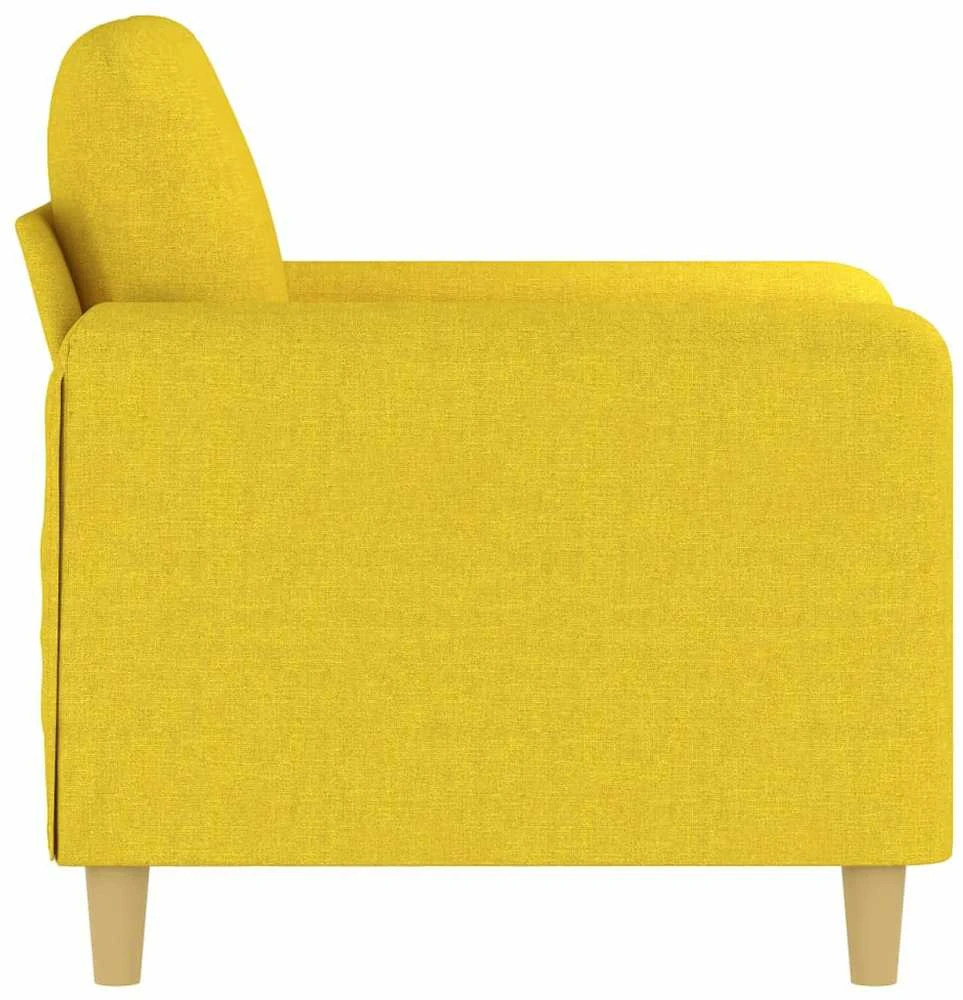 Sofa Krėslas, šviesiai geltonos spalvos, 60cm, audinys