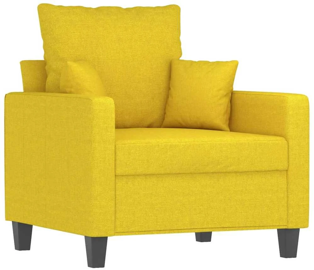Sofa Krėslas, šviesiai geltonos spalvos, 60cm, audinys