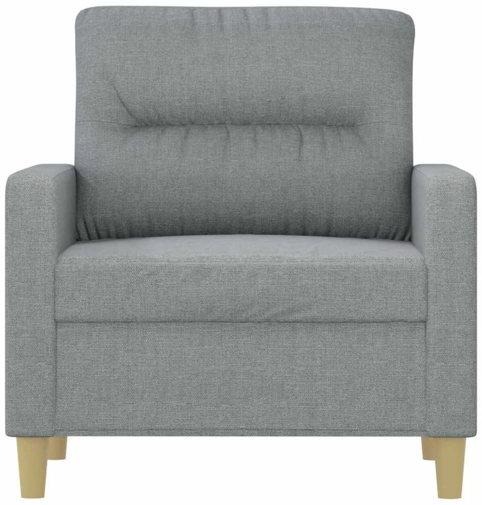 Sofa Krėslas, šviesiai pilkos spalvos, 60cm, audinys