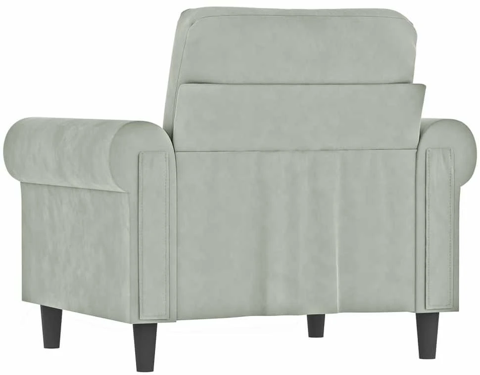 Sofa Krėslas, šviesiai pilkos spalvos, 60cm, aksomas