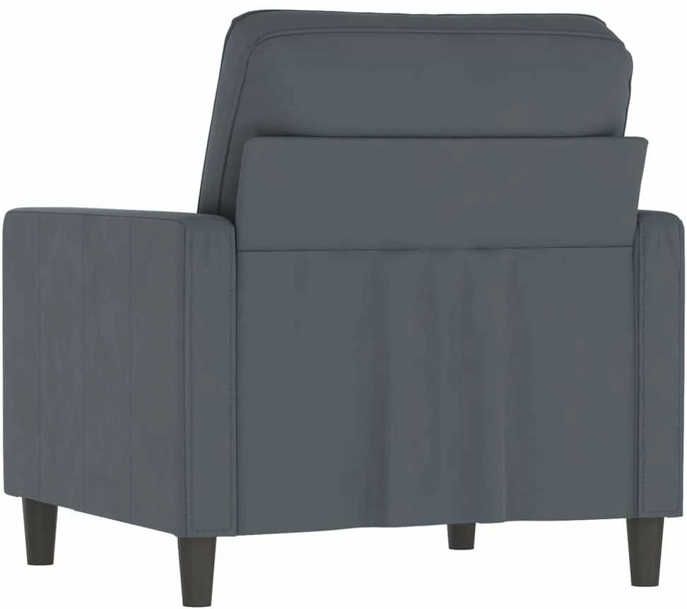 Sofa Krėslas, tamsiai pilkos spalvos, 60cm, aksomas