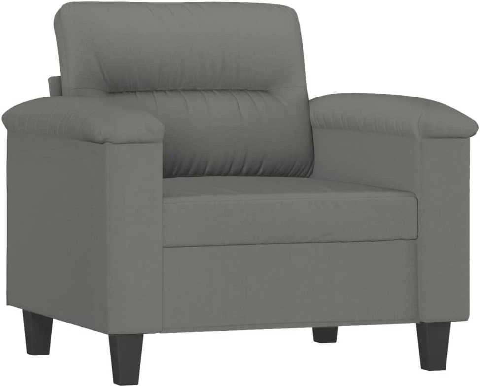 Sofa Krėslas, tamsiai pilkos spalvos, 60cm, mikropluošto audinys