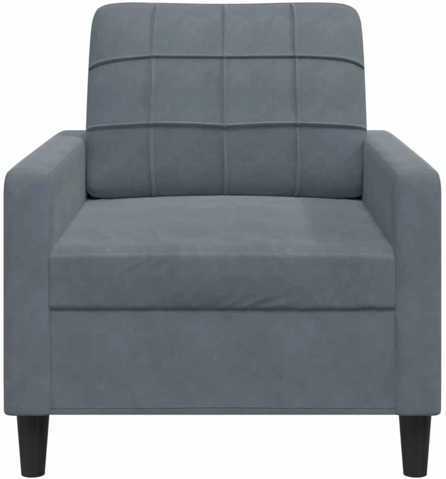 Sofa Krėslas, tamsiai pilkos spalvos, 60cm, aksomas