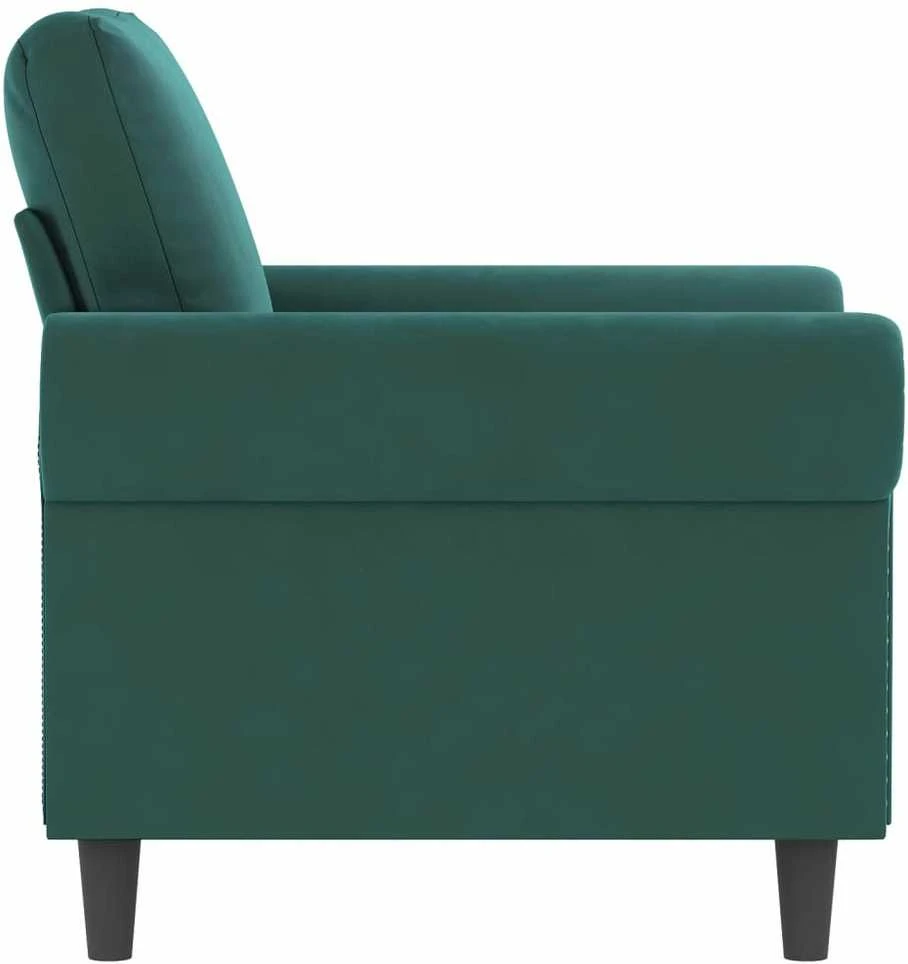 Sofa Krėslas, tamsiai žalios spalvos, 60cm, aksomas