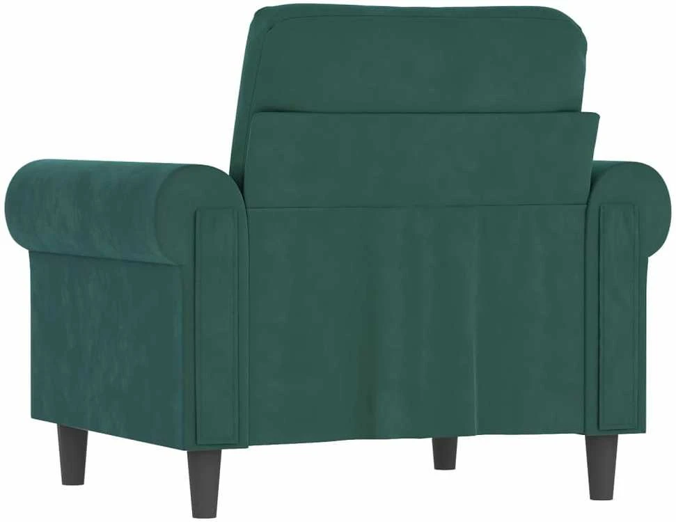 Sofa Krėslas, tamsiai žalios spalvos, 60cm, aksomas