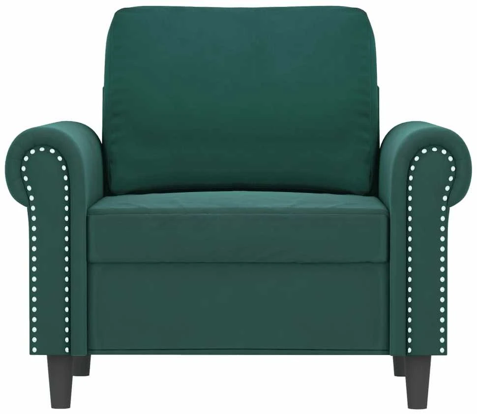 Sofa Krėslas, tamsiai žalios spalvos, 60cm, aksomas