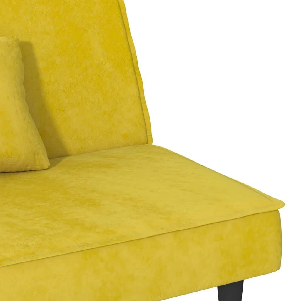 Sofa-lova, geltonos spalvos, aksomas