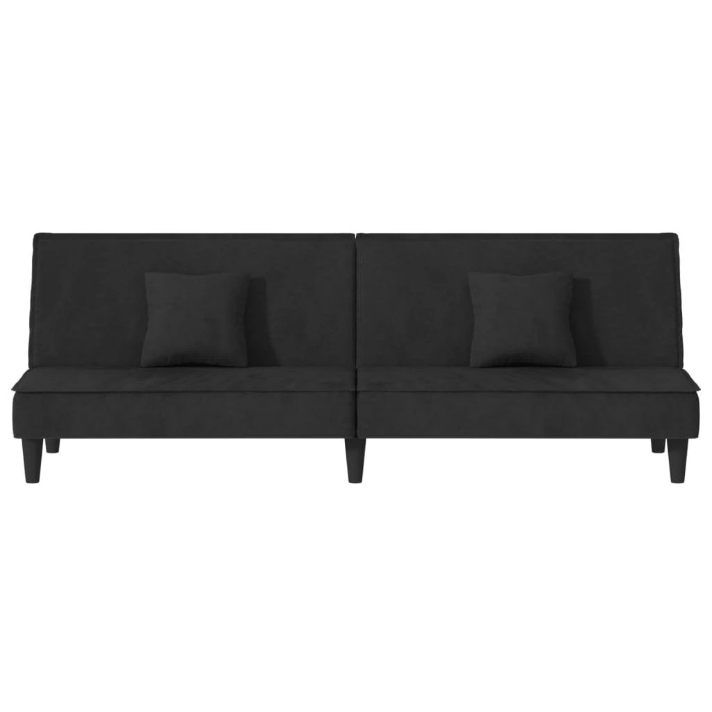 Sofa-lova, juodos spalvos, aksomas