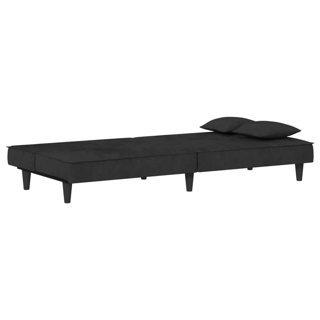 Sofa-lova, juodos spalvos, aksomas