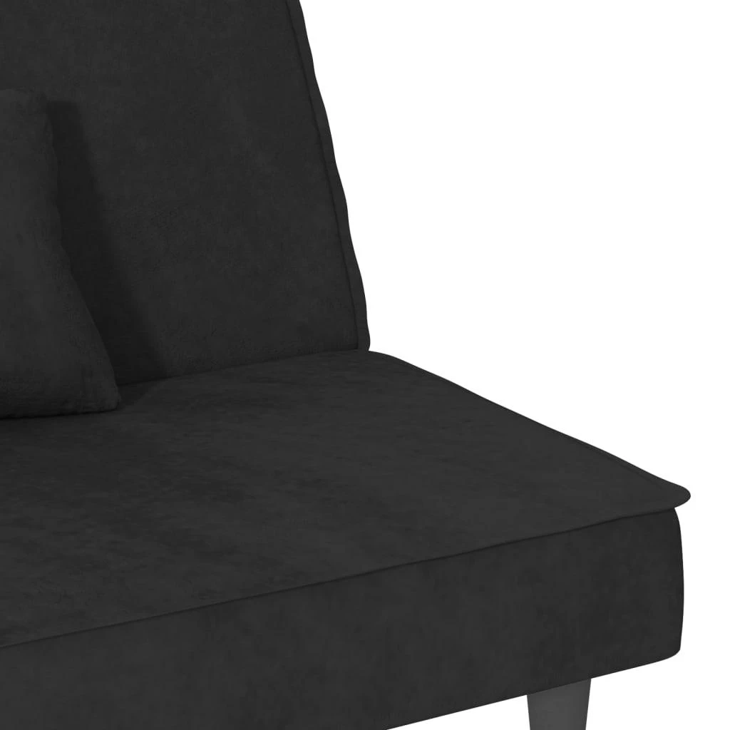 Sofa-lova, juodos spalvos, aksomas