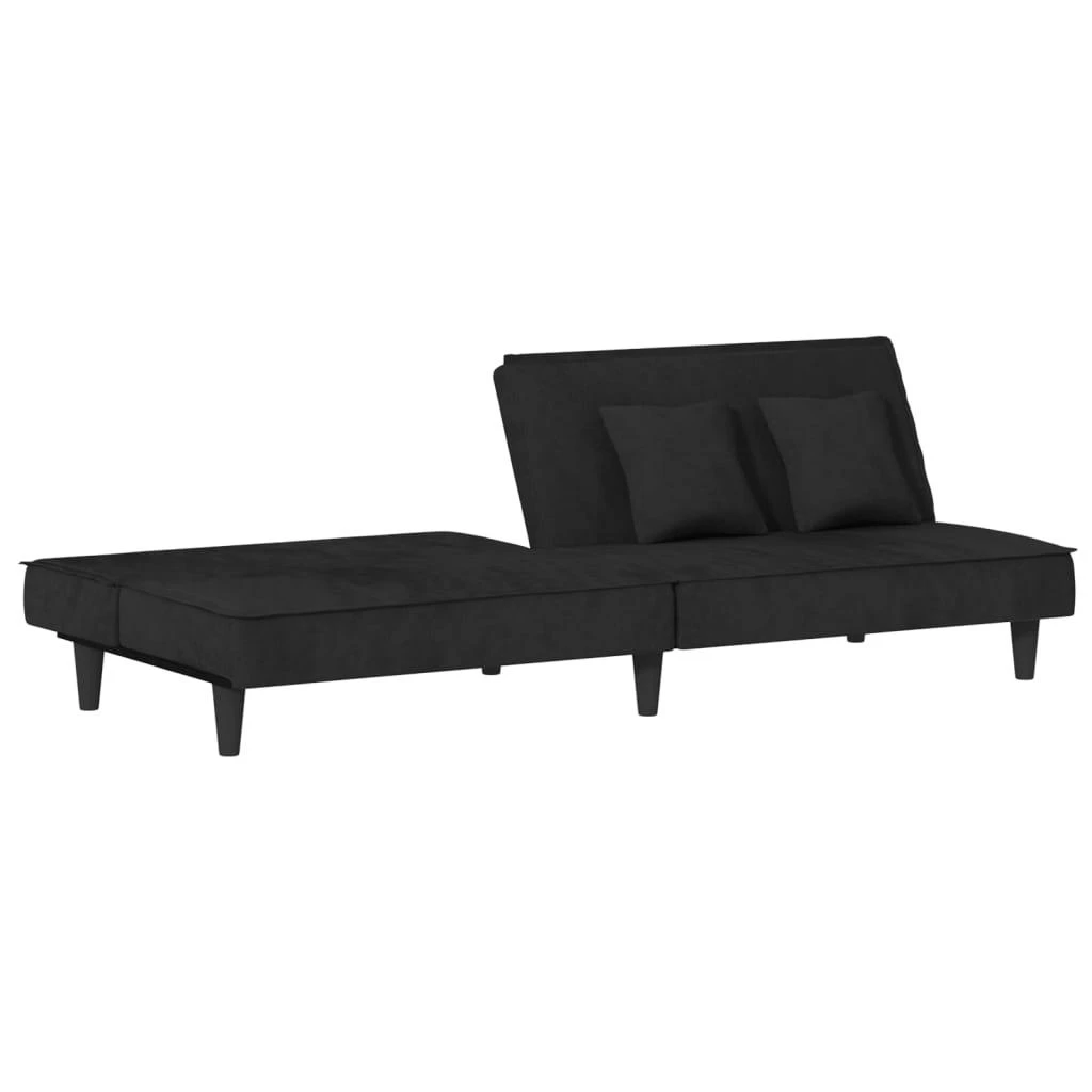 Sofa-lova, juodos spalvos, aksomas