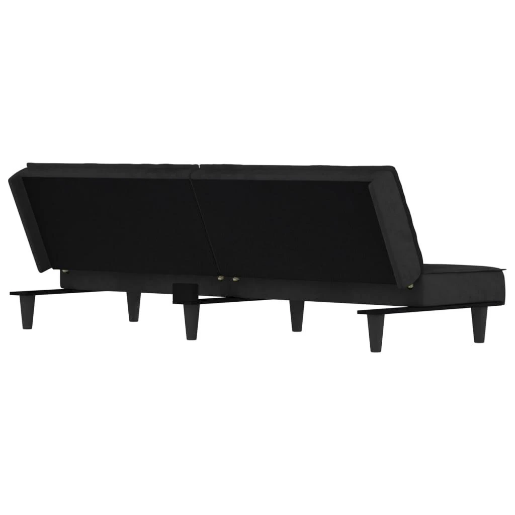 Sofa-lova, juodos spalvos, aksomas